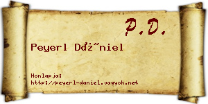 Peyerl Dániel névjegykártya